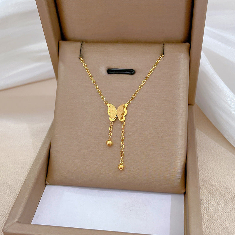 Butterfly Tassel Minimalist Gold Necklace In The Furnace 76592fe4 fe72 4ecb 9a65 b450c056480e