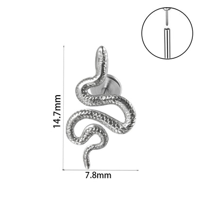 Snake Bat Bee Spider Threadless Pin Earrings 765d1702 e7df 4795 abd7 c991eeba16a6