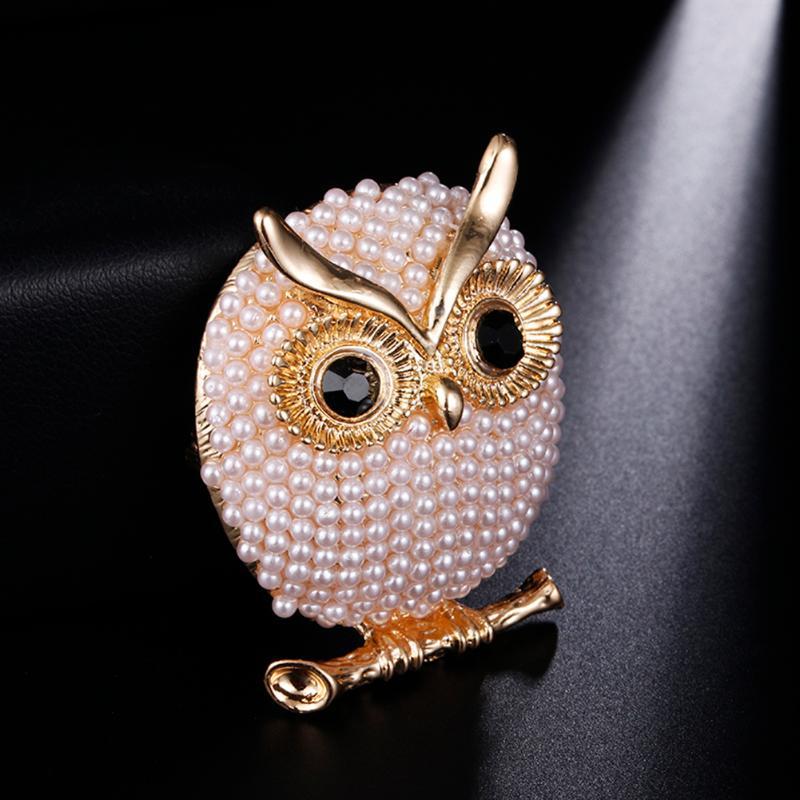 Owl brooch with glasses 7662443044377