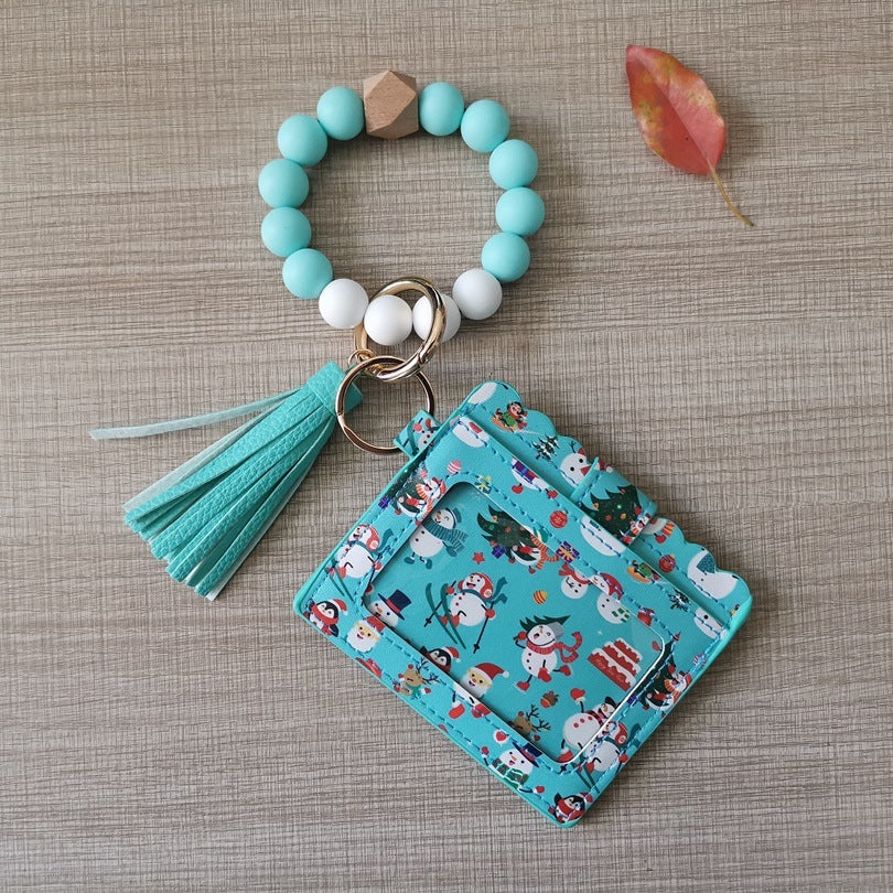 Silicone Beads Bracelet Key Chain Leopard Print 76653f32 26ce 4a42 a394 48bedb3f0849