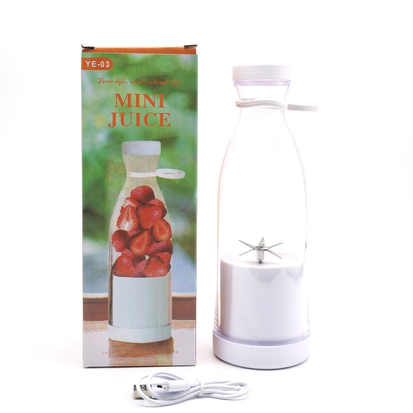 Electric USB Wine Bottle Juicer Cup 6-leaf Cutter Head Household 7672ffb0 e4a8 48ce a5eb ab9b259b1dfe