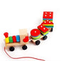 Wooden Train Three-section Tractor Toy Children's Intelligence Puzzle Toys Educational Toys 767491447648