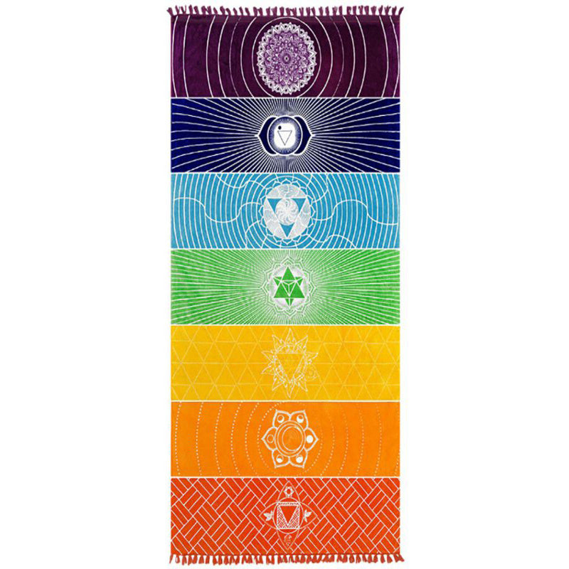 Bohemia India Mandala Blanket Beach Yoga Mat 7679608528176