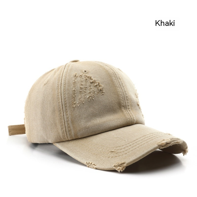 Men's And Women's Fashion Wash Ripped Denim Peaked Hat 76804b57 9347 4ce7 9dd9 f219b0248ebb trans