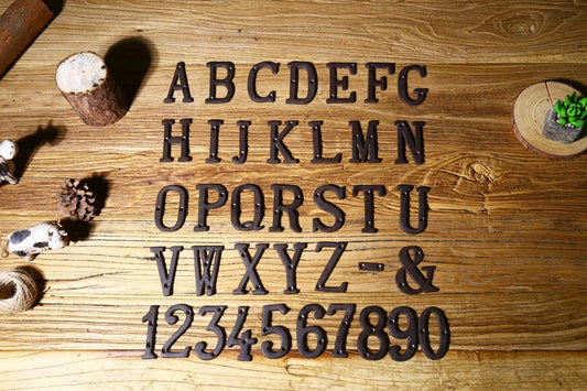 European-style Retro Cast Iron Three-dimensional Wrought Iron 26 English Letters Door Number 76806d87 e510 48c6 b2c8 a84b37f6