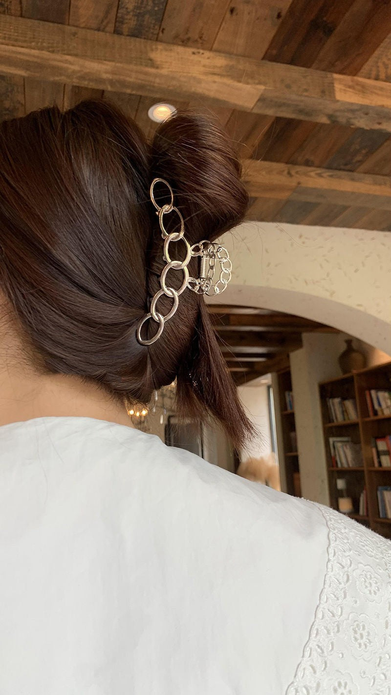 Simple Metal Star Silver Large Hair Clip 768189cf 45f9 432c 81ee 8f8faf396a2f
