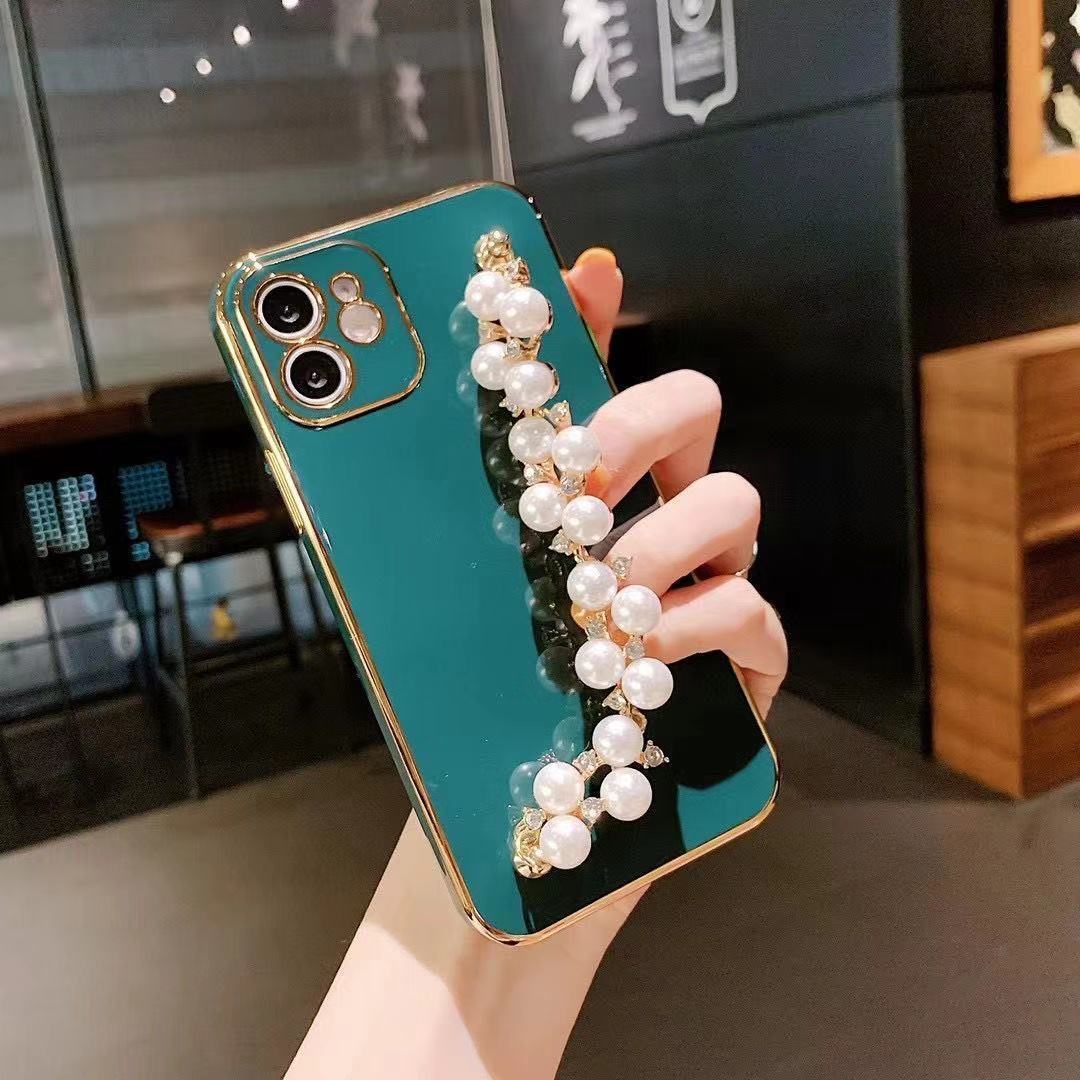Electroplated Pearl Bracelet All-inclusive Soft Case Mobile Phone Protective Case 769a4e28 2773 4566 9cdc edc8fc89db20