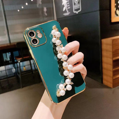 Electroplated Pearl Bracelet All-inclusive Soft Case Mobile Phone Protective Case 769a4e28 2773 4566 9cdc edc8fc89db20