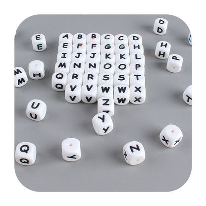 12mm Baby Products 26 Silicone English Alphabet Beads Teeth Accessories - HD Wireless Product #3