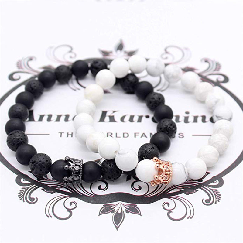Agate Crown Energy Volcanic Stone Bracelet 76be8ad8 e39f 4c5d ad4f b809e341dc68