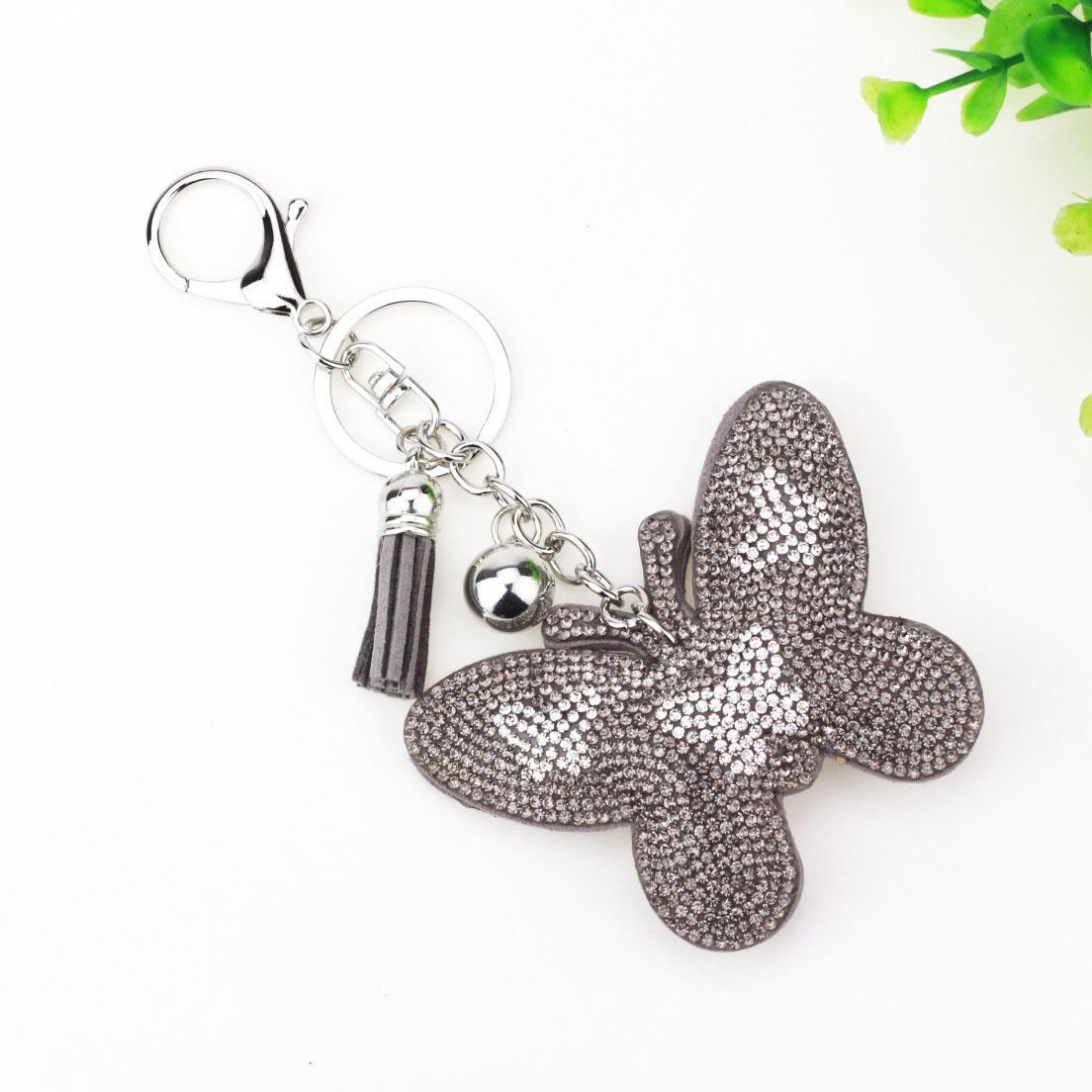 Home Fashion Simple Two-color Butterfly Shape Flannel Hot Drilling Handbag Pendant 76cd9934 1640 4164 8687 791ba7d14d42
