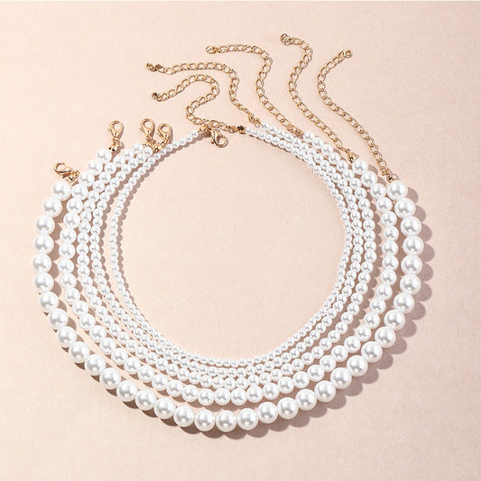 Elegant Round  Pearl Necklace Temperament Pearl Necklace 76e1cb70 98a7 4c2d 8774 4370ddc00ad5