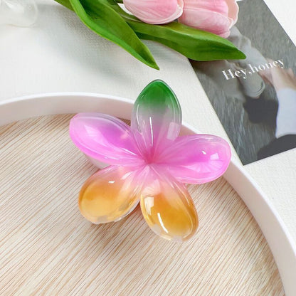 Rainbow Plumeria Rubra Barrettes Gradient Flower Barrettes 76f0ecd1 3731 49f0 91ee d8d82568fcbf