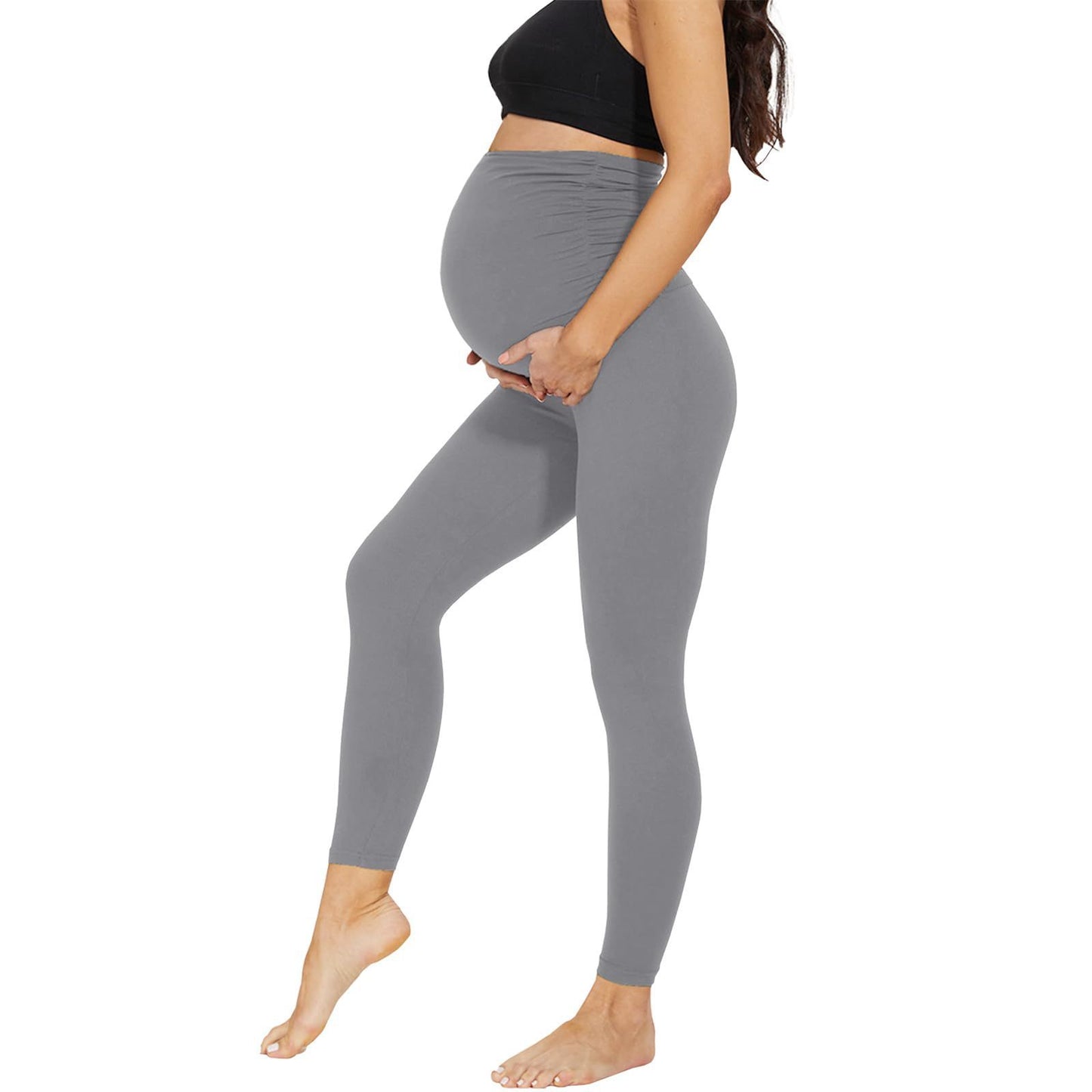 Pregnant Women's Cropped High Waist Fashion Casual Leggings 76fb056e 345b 4f2b 9179 bac0cf651377