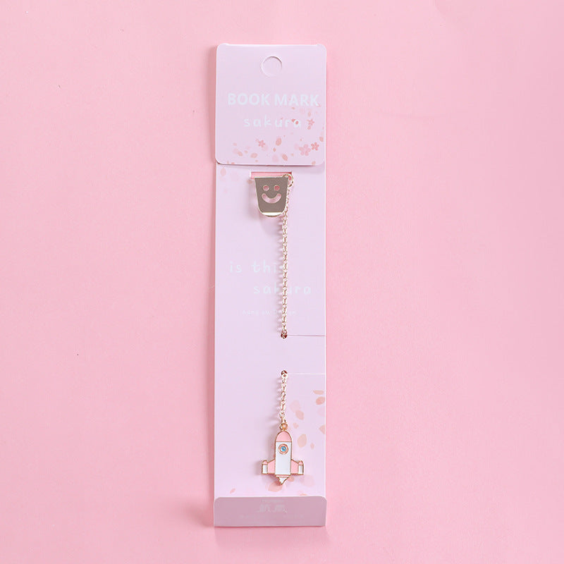 Creative Cartoon Metal Pendant Bookmark - 图片 3