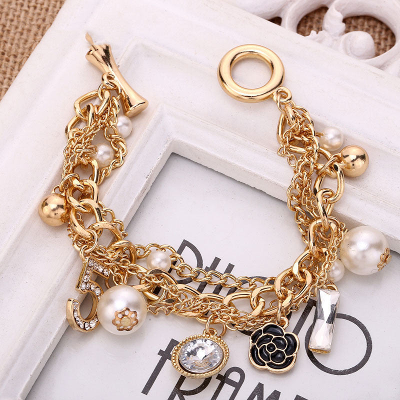 Multi-layer pearl bracelet 770442482329
