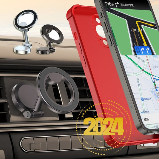 Magnetic Car Phone Mount All-Metal Foldable Phone Holder For Car Strongest Magnet Dashboard Phone Mount For Phone - 图片 1