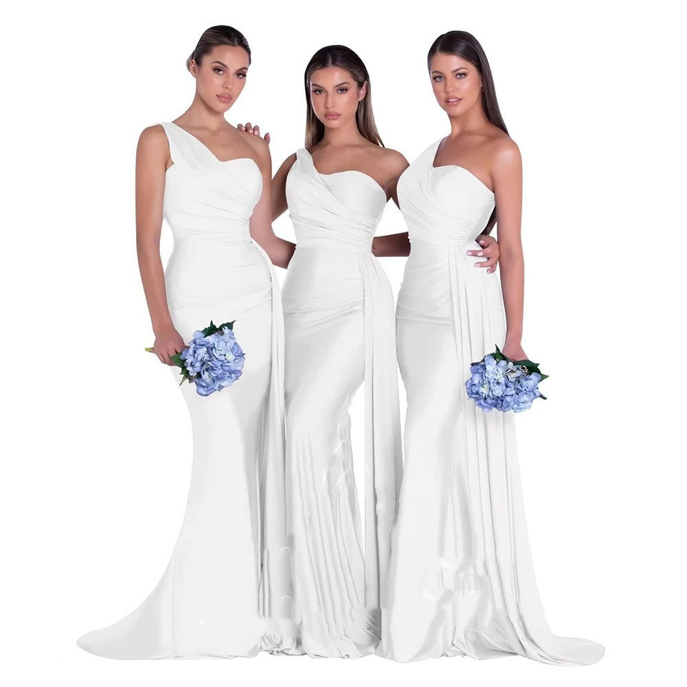 Plus Size Fat MM Mermaid One Shoulder Elegant Wedding Dress 7719e28f 7001 473a adc7 b668d5f2557c