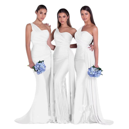 Plus Size Fat MM Mermaid One Shoulder Elegant Wedding Dress 7719e28f 7001 473a adc7 b668d5f2557c