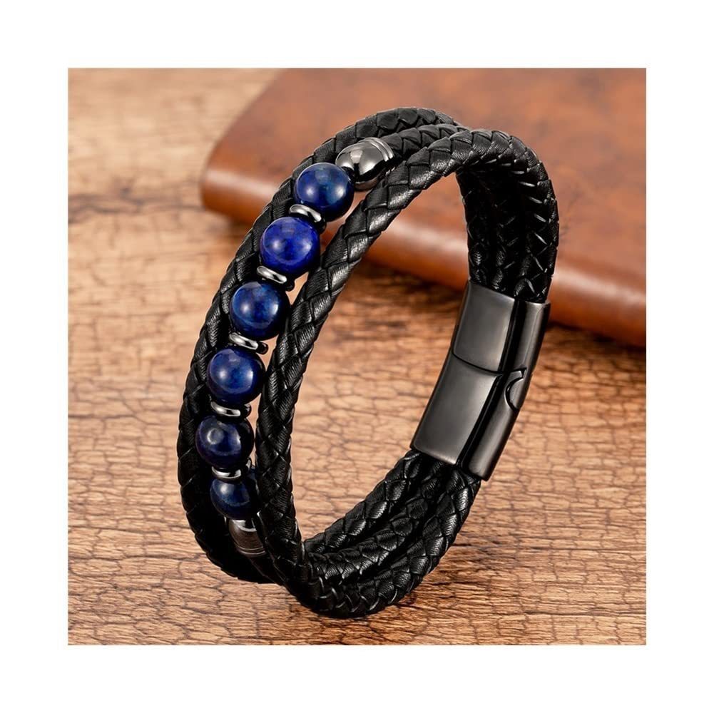 New Men's Three-layer Leather Bracelet 771f7e8b 49c2 40e2 8443 336a77757c01