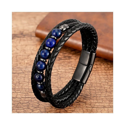 New Men's Three-layer Leather Bracelet 771f7e8b 49c2 40e2 8443 336a77757c01