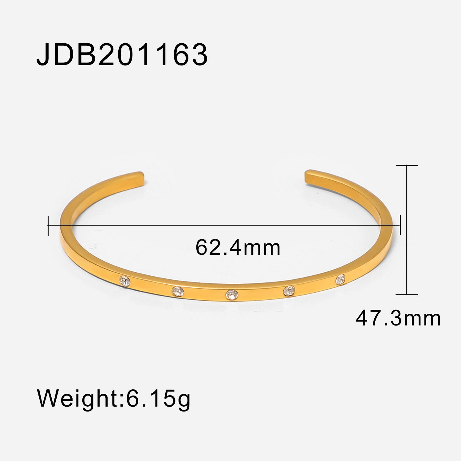 Fashionable And Versatile Gold-plated Stainless Steel Bracelets With Zirconia 772079a1 2c61 4492 b4e5 35820b5cdbbf