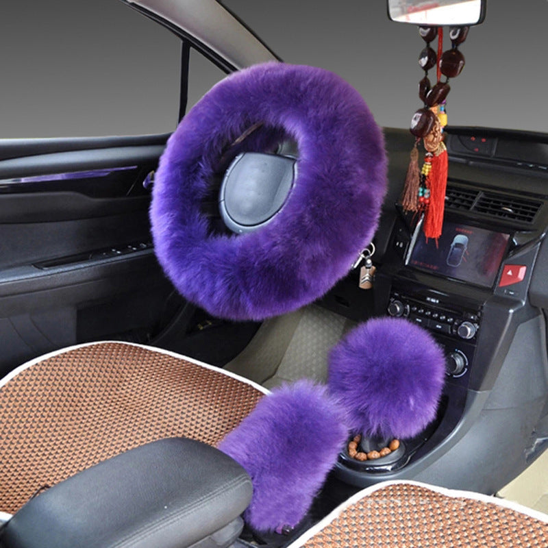 Wool Steering Wheel Cover Long Wool Handle Cover 7720eeee 3990 4b6f b8f7 ee16faa611b5