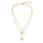 Trend Elegant Jewelry Crystal Love Letter Pendant Necklace Golden Color 7726fad6 0593 4bc5 96a2 81ee117d5707