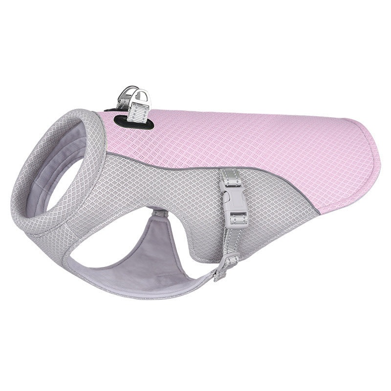 Summer Pet Dog Cooling Vest Heat Resistant Cool Dogs Clothes Breathable Sun-proof Clothing For Small Large Dogs Outdoor Walki