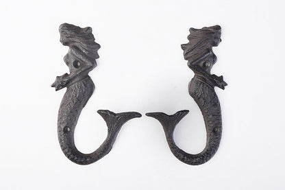 Vintage Ornament Mermaid Cast Iron Single Hook Wall Hook 772ccf1c 4398 4f75 ad39 a978c57c5d1d