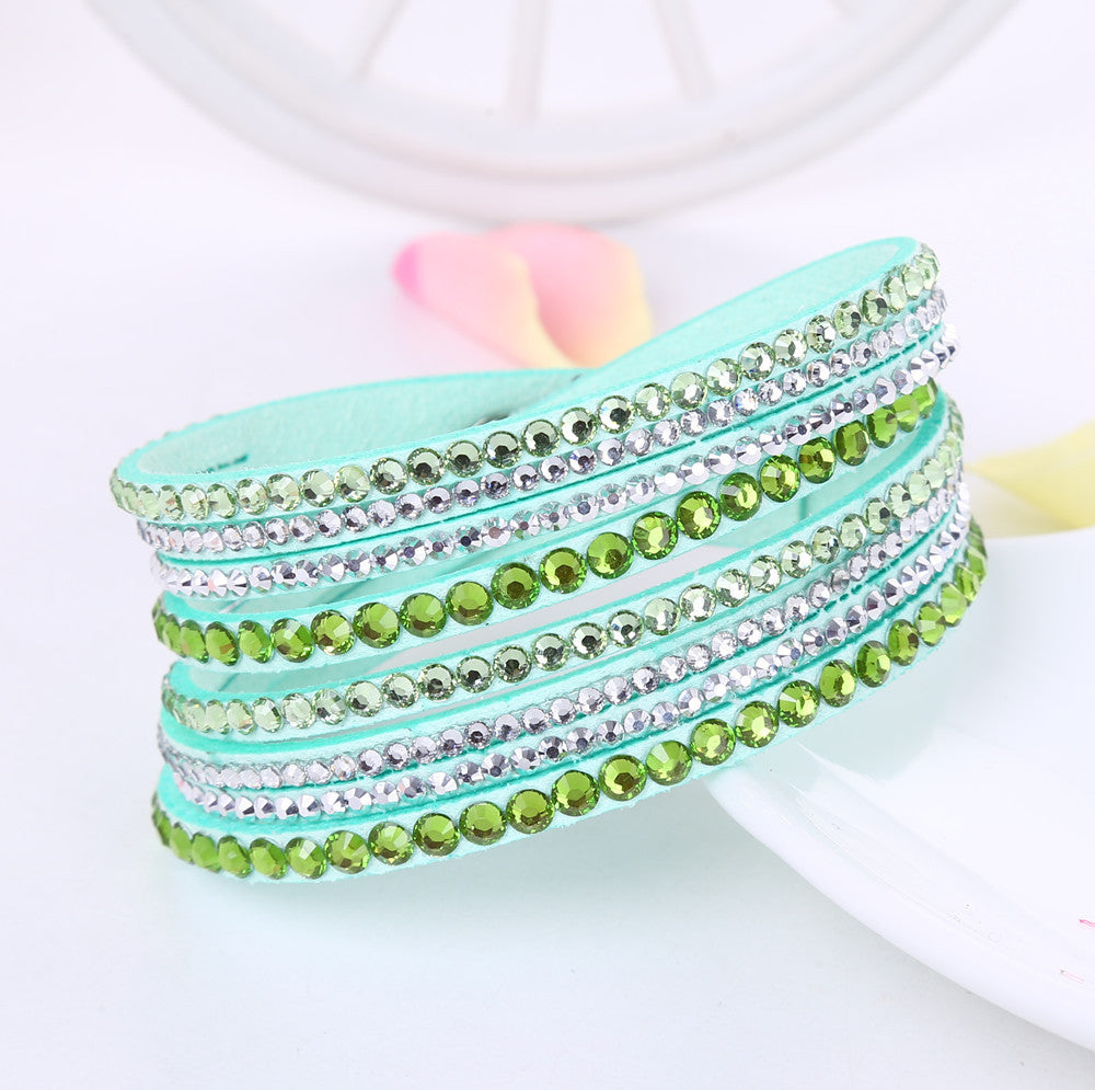 Korean velvet crystal bracelet 7731294447710