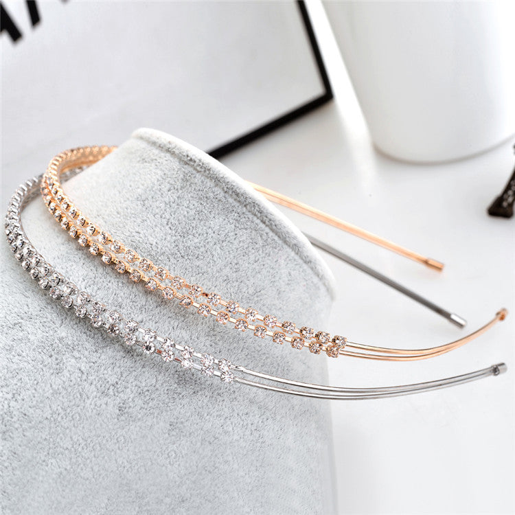 Double Layer Rhinestone Headband Exquisite Diamond 7737c53d d383 4bc6 8c56 d4c6409c583e