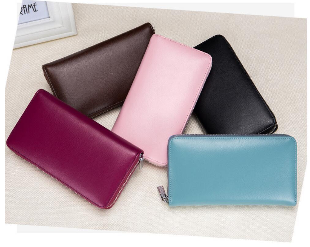 Rfid Many Departments Men Wallet Cow Genuine Leather 36 Slots Card Holder Cell Phone Pocket Male Wallets Clutch Man Long Purs