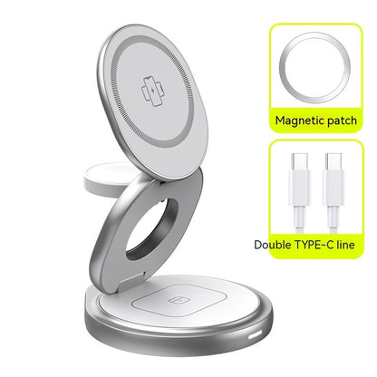 3-in-1 Wireless Charger Magnetic Folding Stand - 图片 7