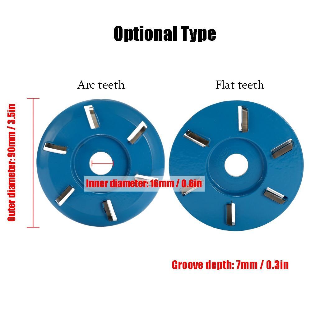 Meterk Six Teeth Power Wood Carving Disc Tool Milling Cutter For 16mm Aperture Angle Grinder Power Tool Accessories 775396007