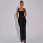 Sexy Double-shoulder Strap Sequins Net Drill Suspenders Dress 77594073 be28 46bc b5c6 deb9e578f18d