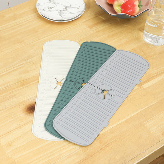 Silicone Draining Pad Wash Basin Kitchen Faucet Splash-proof Mat Multifunctional Sink Draining Table Splash-proof Water Artif