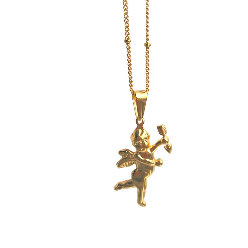 18k Real Gold Plated Titanium Steel Cross Sun Pendant Necklace - HD Wireless Product #3
