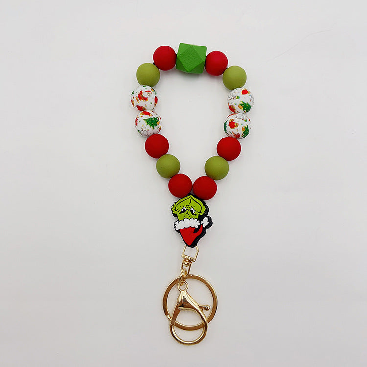 Silicone Wooden Beads Bracelet Keychain 77758164 f0eb 4e0a b9b9 5578488f1ab0