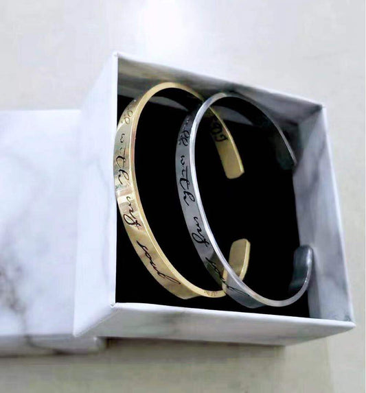 Mantra Bracelet With Quotes Stainless Steel Cuff Inspirational Jewelry Graduation Gift 777656340273