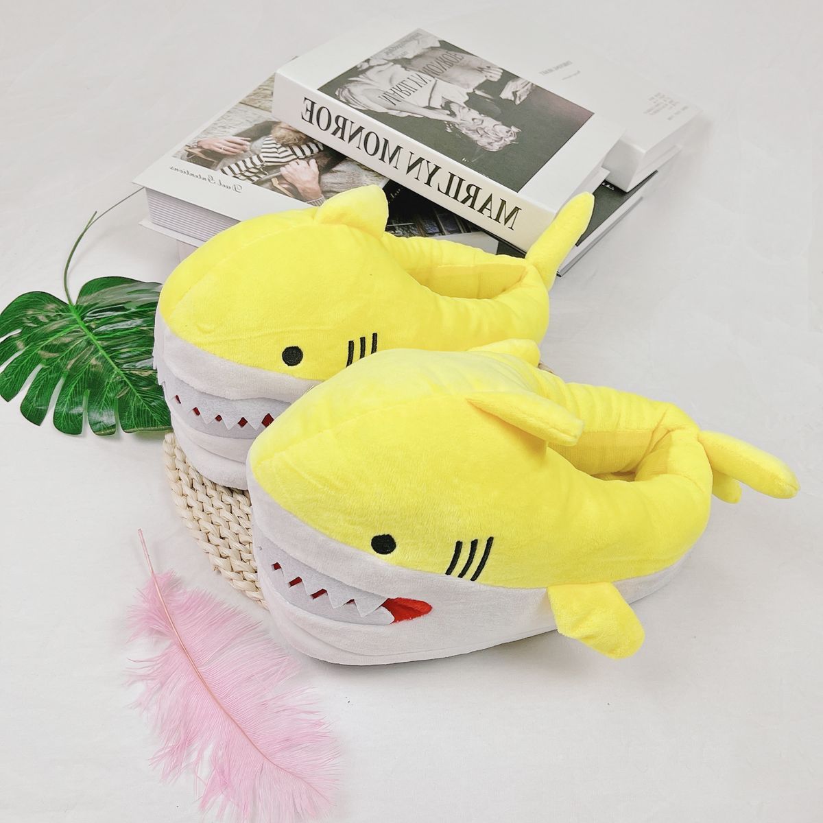 Cute Cartoon Shark Indoor Warm Home Cotton Slippers 77785ec3 0dc8 4a07 9f96 2237a5d775ab
