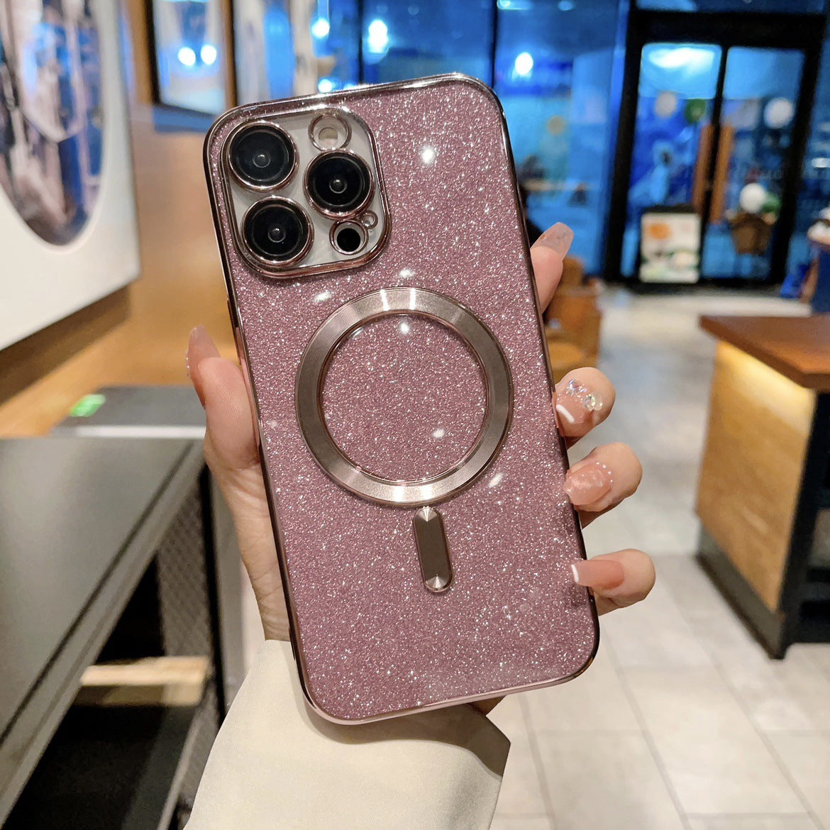Electroplating Magnetic Transparent Soft Shell Protective Cover - 图片 3