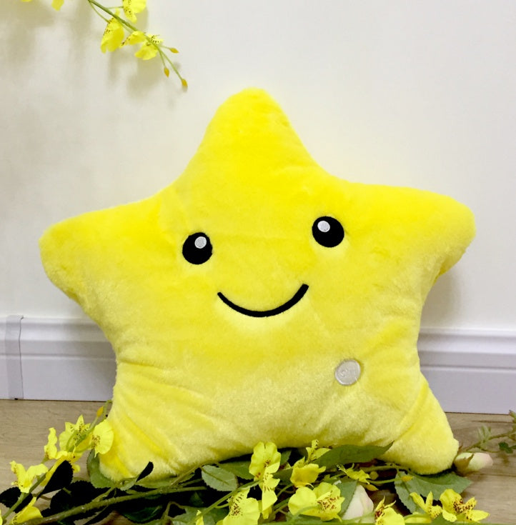 34CM Unique Toy Luminous Pillow Vivid Star Design LED Light Colorful Cushion Stars Plush Pillow Toys Gift For Kids Children Girl - HD Wireless Product #10