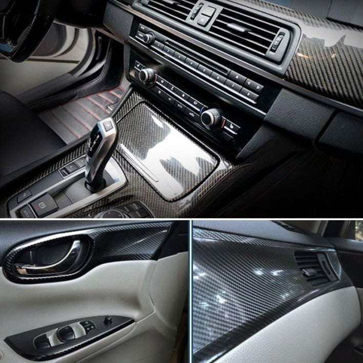 Car Styling Glossy Black 5D Carbon Fiber Vinyl film Car Wrap 778703401463