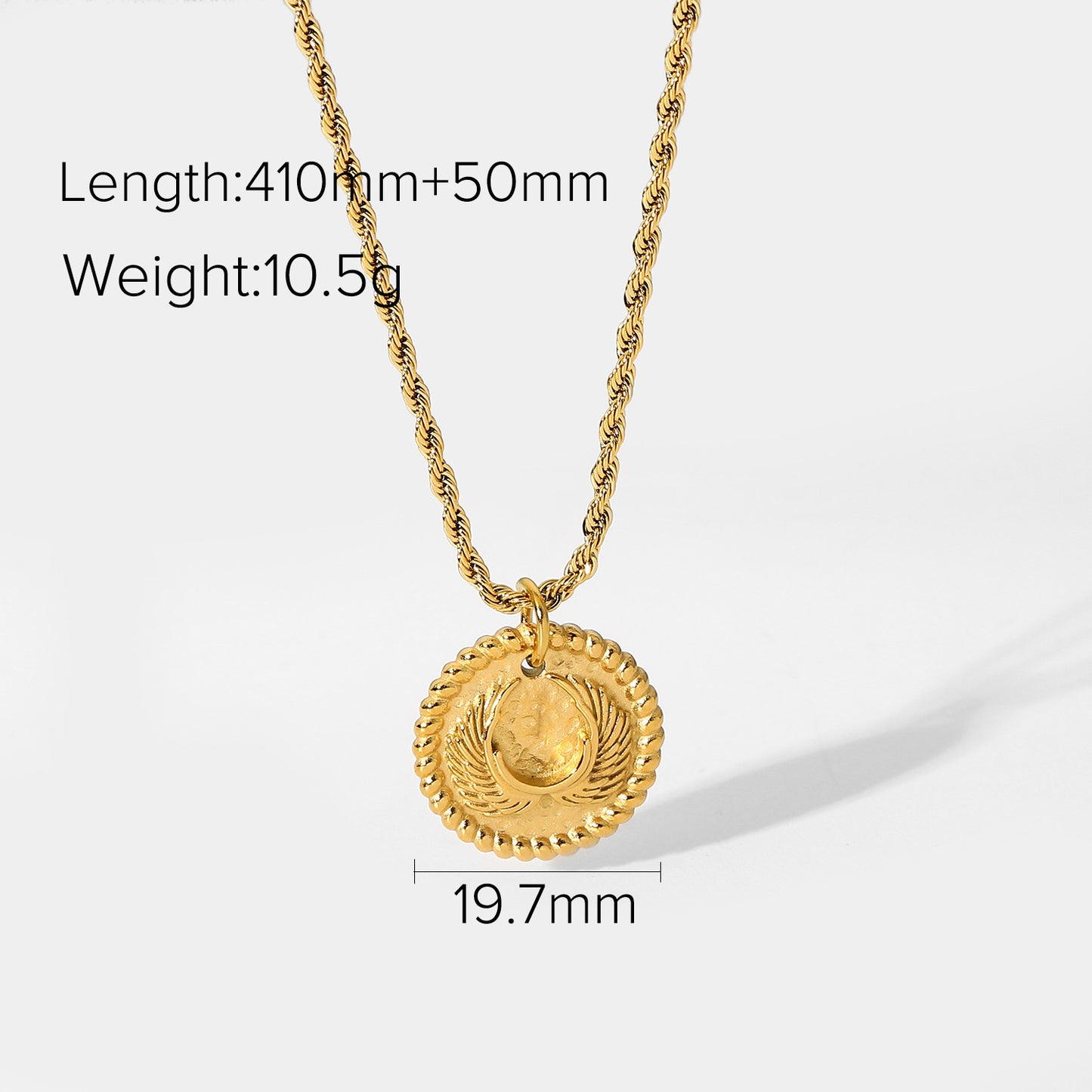 Statement Square Tarot Signet Pendant Necklace 77a11995 6f17 45d6 baf7 871cbc1333b0