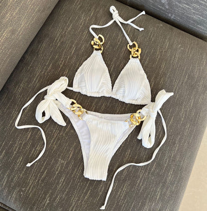 European And American Split Swimsuit Chain Bikini 77a9b3bd ed06 4135 ac3a 71d47593956a