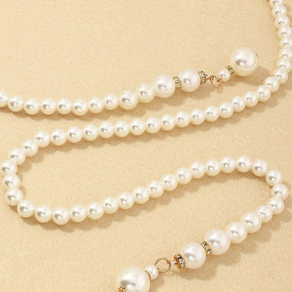 Fashion Pearl Thin Waist Chain Ladies Dress All-match Belt Long Skirt Decoration Elastic 77af8dc1 fe9a 446c adaa e36c7080896a