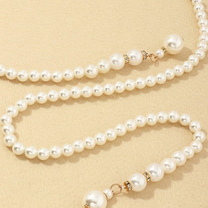 Fashion Pearl Thin Waist Chain Ladies Dress All-match Belt Long Skirt Decoration Elastic 77af8dc1 fe9a 446c adaa e36c7080896a