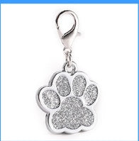 Zinc alloy custom glitter foot paw dog tag 7802338950251