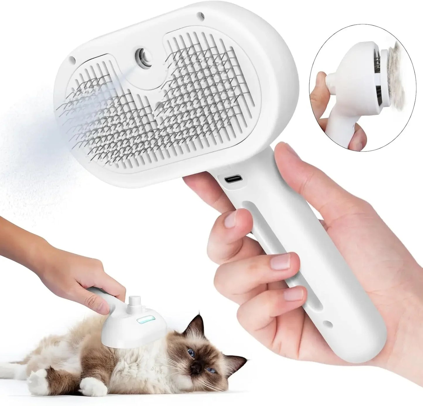 Pets Spray Hair Comb Pet Hair Remover Cleaning Brush Cats Grooming Dog Accessories Tools Dematting Water Mist Humidifier Comb